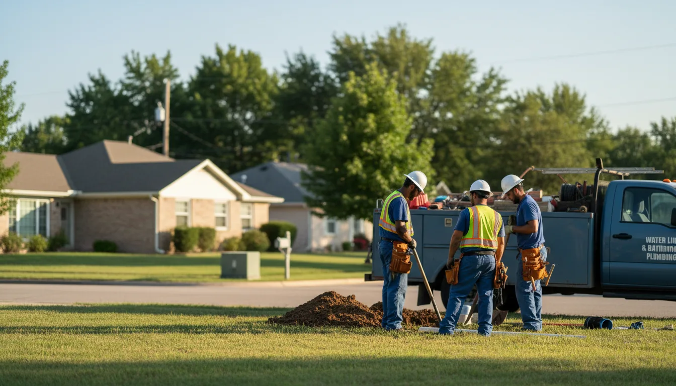 Residential water line and bathroom plumbing service in Lasara, TX